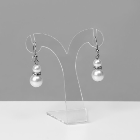V-shaped earrings stand, 7.5x3.5x8.5 cm, 2 mm plexiglass, in a protective film-2