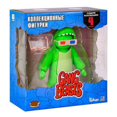 Gang Beasts figurine, with accessories, green color, 11 cm-1