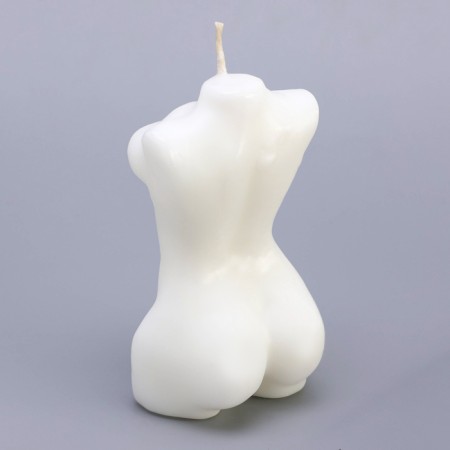 Figure candle "Woman silhouette", 10x5 cm, white-3