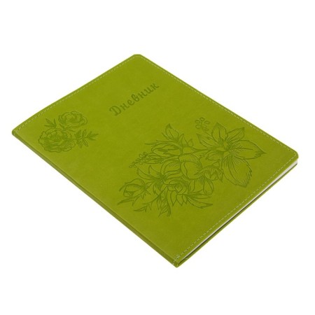 Premium Deville is universal, for grade 1-11 Vivella "Flowers", Cover Artificial Leather, Green-1
