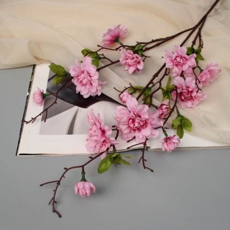 Artificial flowers "Carnival Pelargonium" 66x7 cm, pink