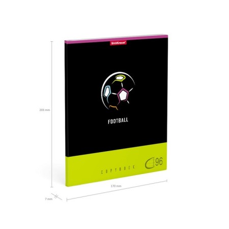 A notebook of 96 sheets in the Erichkrause Sport Signs cage, cover coated cardboard, offset block, mix-9