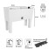 Kashpo with auto -watering Rato Case High, 2 subjects: internal and outer capacitance, 72 l, white color