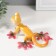 Polystone souvenir "Yellow-red hexcon" 13x10.5x6 cm