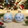 A set of 4 Christmas balls of 80 mm "Winter composition"