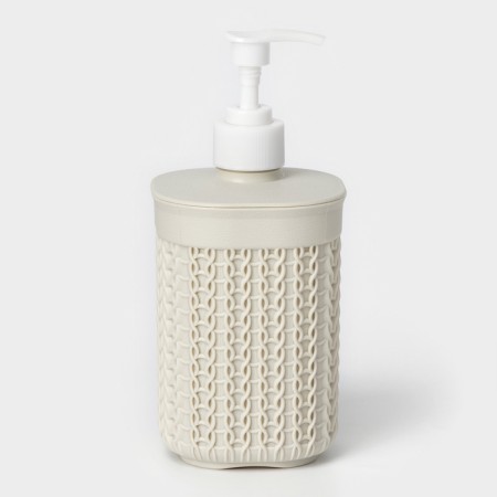 Lapal dispenser "Knitting", 500 ml, color white rattan