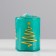 Candle - cylinder "Christmas tree", 5.6x8 cm, green