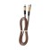 Microusb cable - usb, 2.4 a, braid fabric, flat, 1 meter, brown