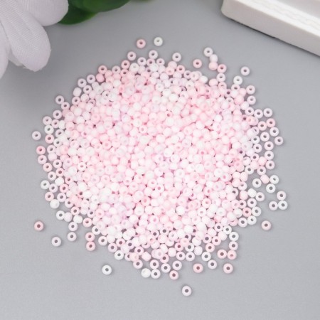 Glass beads 11/0 "matte. Melange Pink" 10 g