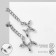 Earrings "Dog" on the chain, color silver