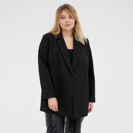 Women's jacket with a Mist Plus-Size belt, size 58, black color
