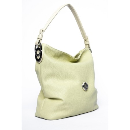 Gobo bag female, eco -leather, ludor olive, 37x16x35 cm-2