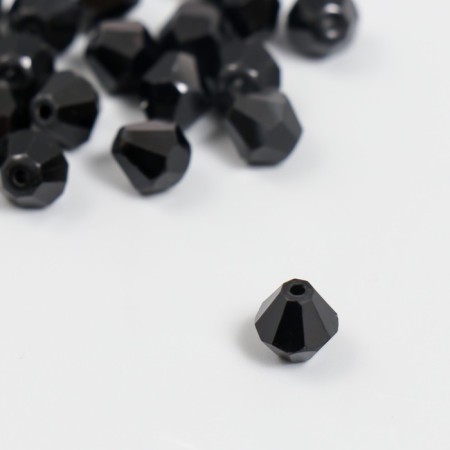 Set a set of glass beads 20 pcs, 8 mm black