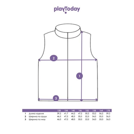 Жилет утеплённый для девочки PlayToday, рост 164 см-12