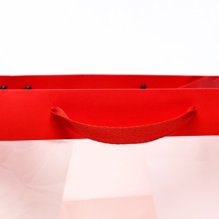 Crafts with a square bottom and window, 30 x 30 x 30 cm, red, 1pc-2