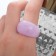 Ring "volume", lilac color, 17 size