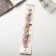 A Asel hair accessory leaflets, 23.5x2.5 cm, silver-pink