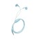 R-8 headphones, wired, inserts, microphone, 1 m, jack 3.5 mm, blue