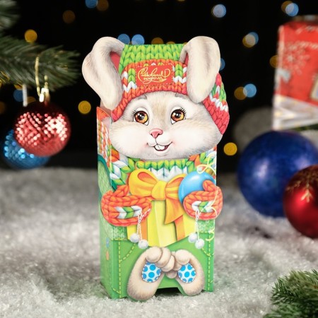 Gift box "Hare New Year", 11.1 x 5.8 x 20.5 cm