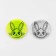 Reflective icon "Bunny", d = 5.8 cm, color mix