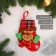 A toe for gifts "moose in mittens" 11x15 cm, red-green
