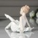 Souvenir Ceramics "Baby-ballerina in a white pack" 11x14x9.2 cm