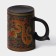 Ceramic mug with a lid and sieve "Golden Dragon", 350 ml