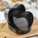 A set of forms for baking the connective share "Elin. Heart ”, 3 subjects: 23/25/29 × 6 cm, anti -stick coating, black color