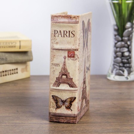 Safe Brush tree "Paris. Eiffel Tower. Butterflies" leatherette 17x11x5 cm-3