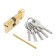 Cylinder mechanism Max Standard, 60 mm (30x30V), 5 keys, key/turntable, matte gold 1066394