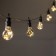Girlyanda "Bels Light" 5 m with nozzles "dew", IP44, UMS, dark thread, 50 LED, glow warm white, 3 in