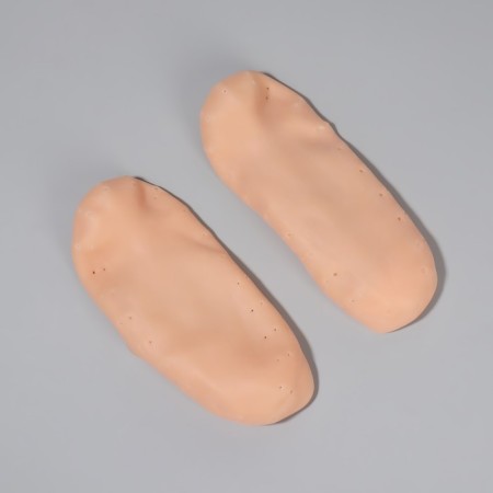 Socks for pedicure, silicone, with perforation, 18 × 8 cm, beige color-6
