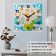 Watch wall interior "bouquet of daisies", silent, 25 x 25 cm, aa