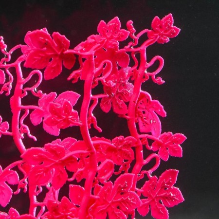 Silicone Aquarium plant, glowing in the dark, 6.5 x 18 cm, red-2