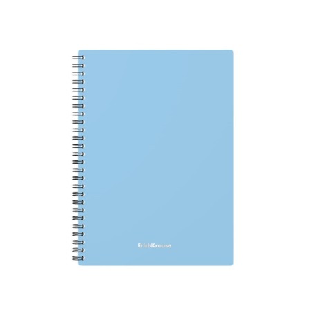 Notebook A5, 80 sheets in the cage on the crest Erichkrause "Pastel", plastic cover, OFSET BOLK, 100%whiteness, mix-4