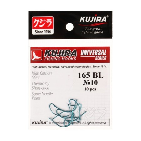 Hooks Kujira Universal 165, color BL, No. 10, 10 pcs.