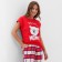 PAZHAMA New Year's Women's KAFTAN "Bear", red color, size 48-50