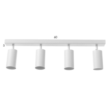 STAS "Etnes" 4xgu10 white 62x6.5x16.5 cm-4