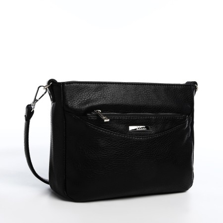 Bag Cross-Bodi with a zipper, black color-2
