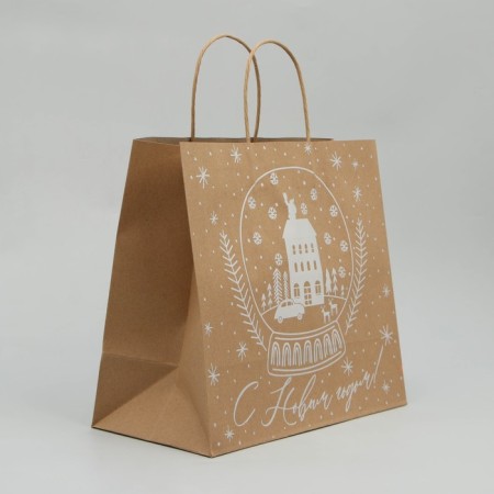 Package Gift Craft Happy New Year, 32 x 28 x 15 cm, New Year-2
