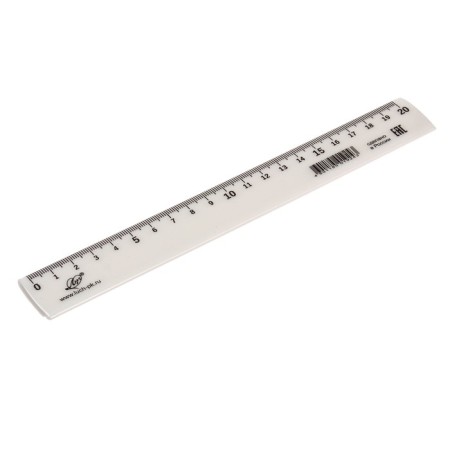 Ruler 20 cm "Moon" White