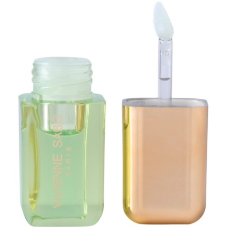 Lip oil Vivienne Sabo Sirop de Fruits, tone 02 translucent green, apple aroma-4