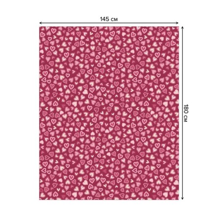 The tablecloth “Luminering hearts”, rectangular, Saten, size 145x180 cm-1
