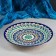 Plate of the Rishtan ceramics "Flowers", 25 cm, blue