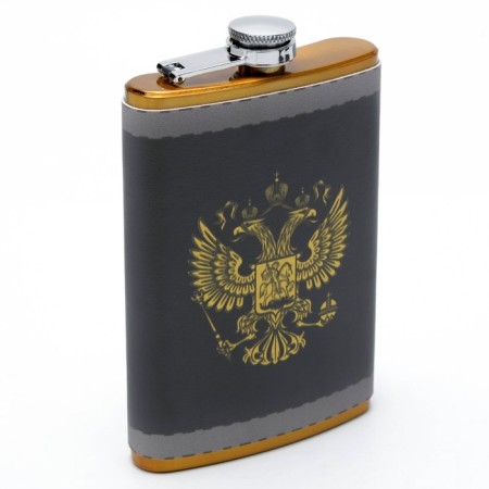 Gift set 6 in 1 Emblem of Russia: Flake 270 ml, 4 glasses, funnel, 24 x 17 cm-2