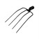 Helped pitchfork, 4-thoroughs, tulas 40 mm, rail steel, without cuttings, Greengo