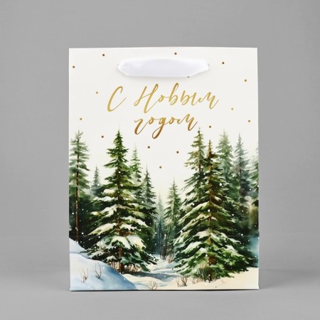 New Year. Package New Year's laminated “Winter Forest”, MS 18 x 23 x 10 cm, New Year-2