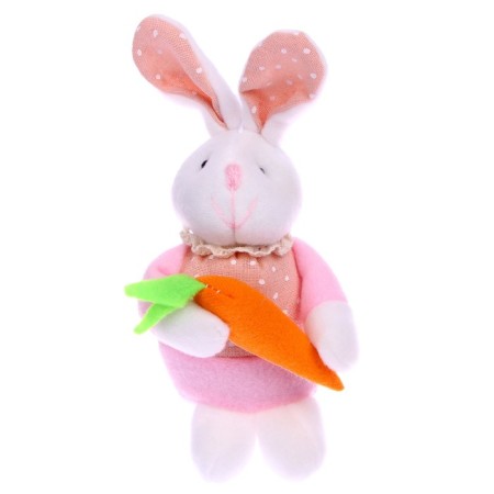 Soft toy "Rabbit with carrots", on the suspension, the color of mix
