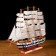 Souvenir medium -sized "Kalhas" ship, sides of a tricolor, white sails, mix, 50x45x9 cm