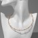 Set 2 objects "necklace, bracelet" Noel, beads No. 6, white color in gold